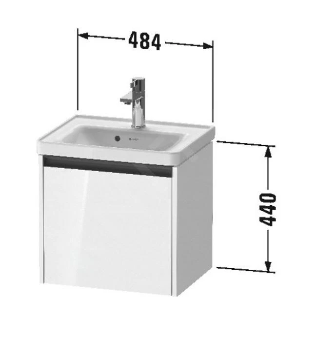 Duravit Ketho.2 - Wastafelkast 440x484x375 Mm, 1 Lade, Grafiet Mat K25080049490000 2 Duravit Ketho.2 - Wastafelkast 440x484x375 Mm, 1 Lade, Grafiet Mat K25080049490000 - Afbeelding 2