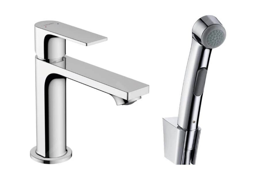 Hansgrohe Rebris E - Wastafelkraan Met Bidet Douche, Chroom 72216000 1 Hansgrohe Rebris E - Wastafelkraan Met Bidet Douche, Chroom 72216000