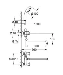 Grohe Costa L - Multifunctionele Badkraan Met Toebehoren, Chroom 2679010A 4 Grohe Costa L - Multifunctionele Badkraan Met Toebehoren, Chroom 2679010A -Badkamer Luxe 00df3c6addd4d6d5384f8c02