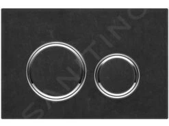 Geberit Sigma21 - Toilet Bedieningspaneel, Leisteen Zwart/chroom 115.884.JM.1