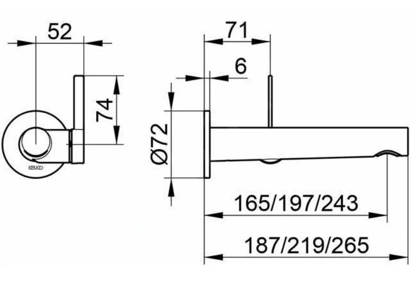 Keuco IXMO - Inbouw Wastafelkraan, Mat Aluminium 59516170101 2 Keuco IXMO - Inbouw Wastafelkraan, Mat Aluminium 59516170101 - Afbeelding 2