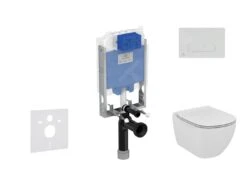 Ideal Standard ProSys - Toiletset- Inbouwreservoir, Closet, WC-zitting Tesi, Oleas M1 Bedieningsplaat, Rimless, Softclose, Chroom ProSys80M SP84