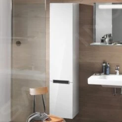 Villeroy & Boch Subway 2.0 - Hoge Badkamerkast, 1650x370x350 Mm, Scharnieren Rechts, Glossy White A71010DH -Badkamer Luxe 0226eb947a9f6ea851b199be