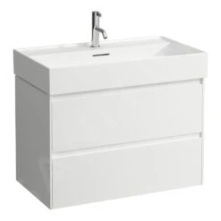 Laufen Lani - Wastafelonderkast, 79x44x52 Cm, 2 Laden, Glanzend Wit H4035521122611