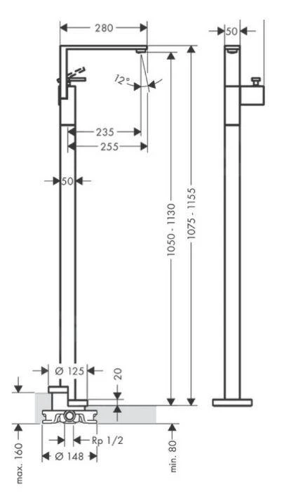 Axor Edge - Vrijstaande Wastafelkraan Met Afvoergarnituur, Chroom/diamond Cut 46041000 2 Axor Edge - Vrijstaande Wastafelkraan Met Afvoergarnituur, Chroom/diamond Cut 46041000 - Afbeelding 2