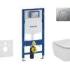 Geberit Duofix - Set Voorwandinstallatie, Toilet En Zitting Ideal Standard Tesi, Bedieningspaneel Sigma01, Aquablade, SoftClose, Mat Chroom 111.300.00.5 NU3