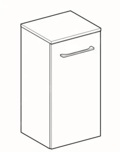 Geberit Selnova Square - Zijkast 650x330x297 Mm, 1 Deur, Glanzend Wit 501.272.00.1 -Badkamer Luxe 033afa01e19bf4f5e7c09976