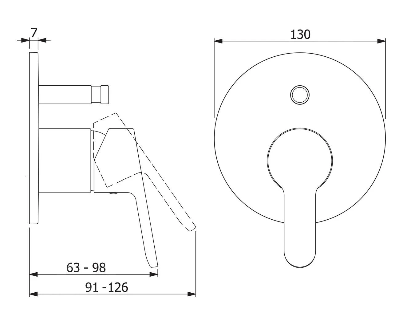 Hansa Primo - Afbouwdeel Voor Mengkraan Voor 2 Functies, Chroom 49979003 2 Hansa Primo - Afbouwdeel Voor Mengkraan Voor 2 Functies, Chroom 49979003 - Afbeelding 2