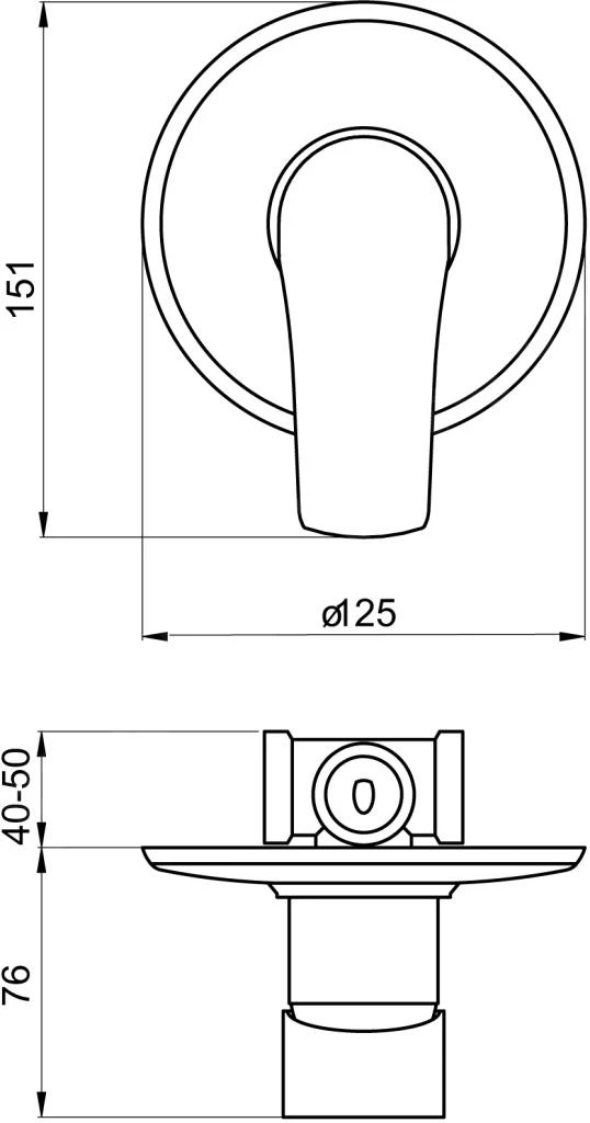 Novaservis Titania Nice - Inbouwkraan Met Inbouwdeel, Chroom 97050,0 2 Novaservis Titania Nice - Inbouwkraan Met Inbouwdeel, Chroom 97050,0 - Afbeelding 2