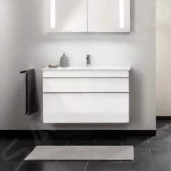 Villeroy & Boch Venticello - Wastafelkast, 953x590x502 Mm, 2 Laden, Glosy White A92601DH -Badkamer Luxe 051b39d7300acbc8521e647e