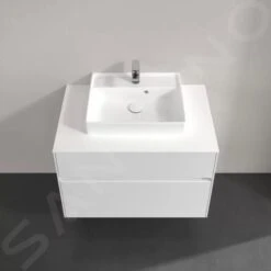 Villeroy & Boch Collaro - Wastafelonderkast, 800x548x500 Mm, 2 Laden, Glossy White C08000DH -Badkamer Luxe 055a55e910e09dade89b18aa