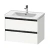 Duravit Ketho.2 - Wastafelkast 549x784x455 Mm, 2 Laden, Mat Wit K25283018180000
