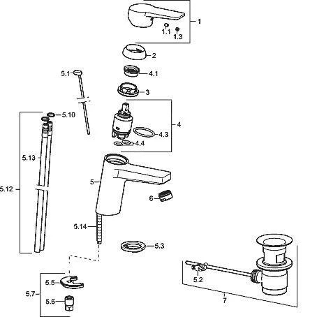Hansa Twist - Eengreeps Wastafelkraan, Chroom 09092183 3 Hansa Twist - Eengreeps Wastafelkraan, Chroom 09092183 - Afbeelding 3