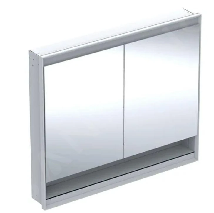 Geberit ONE - Spiegelkast Met LED-verlichting, 1050x900x150 Mm, 2 Deuren, Met Nis, Inbouw, Aluminium 505.824.00.1 1 Geberit ONE - Spiegelkast Met LED-verlichting, 1050x900x150 Mm, 2 Deuren, Met Nis, Inbouw, Aluminium 505.824.00.1