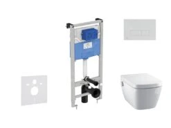 Ideal Standard ProSys - Toiletset- Inbouwreservoir, Douche-WC, WC-zitting TECEone, Oleas M2 Bedieningsplaat, Rimless, SoftClose, Mat Chroom ProSys120M SP56