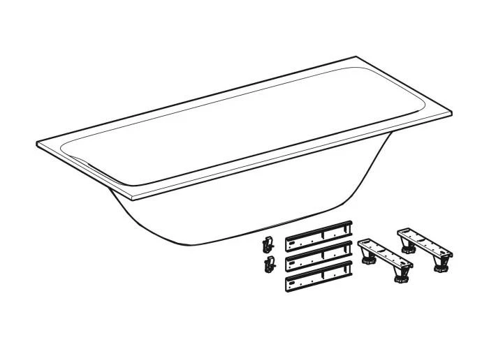 Geberit Tawa - Bad 1800x800x466 Mm, Wit 554.124.01.1 3 Geberit Tawa - Bad 1800x800x466 Mm, Wit 554.124.01.1 - Afbeelding 3