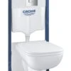 Grohe Solido - Voorwand Montageset, Edge Ceramic Toilet En Softclose Zitting, Even Bedieningsplaat, Chroom 39816000