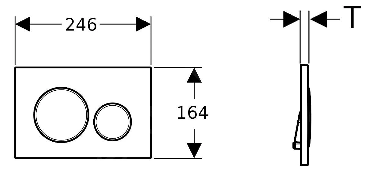 Geberit Sigma20 - Bedieningsplaat, Dual Flush Spoeling, Mat Wit/wit 115.882.01.1 2 Geberit Sigma20 - Bedieningsplaat, Dual Flush Spoeling, Mat Wit/wit 115.882.01.1 - Afbeelding 2