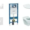 Geberit Duofix - Set Voorwandinstallatie, Closet Alpha Met WC-zitting, SIGMA20 Bedieningsknop, Wit/glanzend Chroom 111.300.00.5 ND4