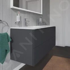 Duravit L-Cube - Wastafelonderkast 550x1290x481 Mm, 4 Laden, Grafiet Mat LC625904949 10 Duravit L-Cube - Wastafelonderkast 550x1290x481 Mm, 4 Laden, Grafiet Mat LC625904949 -Badkamer Luxe 07c995f65a3877b15d57987b
