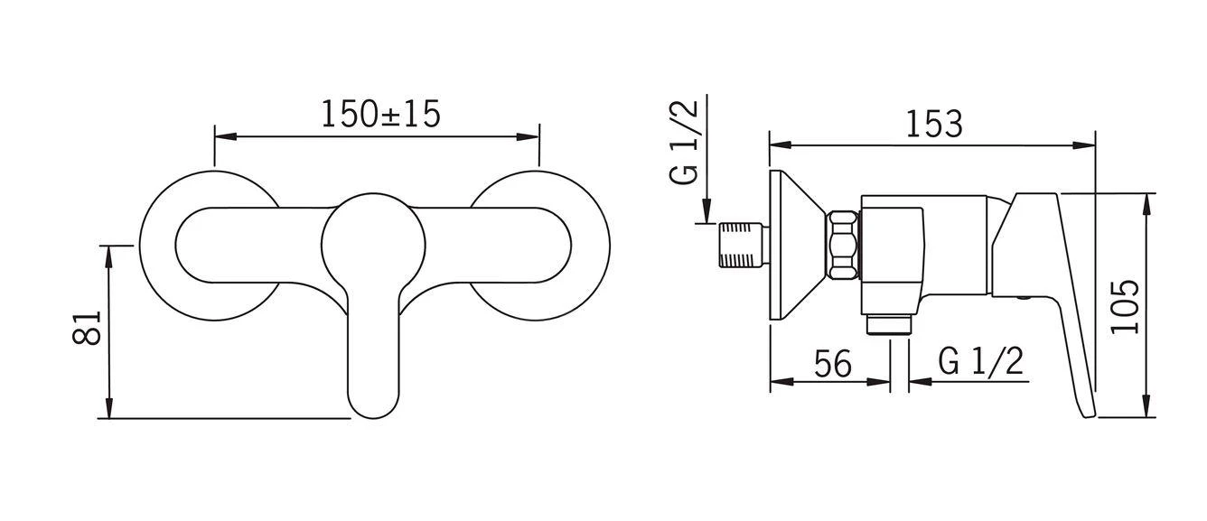Hansa Primo - Opbouw Douchekraan, Chroom 49450103 2 Hansa Primo - Opbouw Douchekraan, Chroom 49450103 - Afbeelding 2