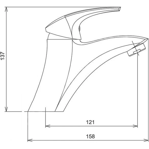 Novaservis Metalia 57 - Wastafelkraan, Chroom 57002/1,0 2 Novaservis Metalia 57 - Wastafelkraan, Chroom 57002/1,0 - Afbeelding 2