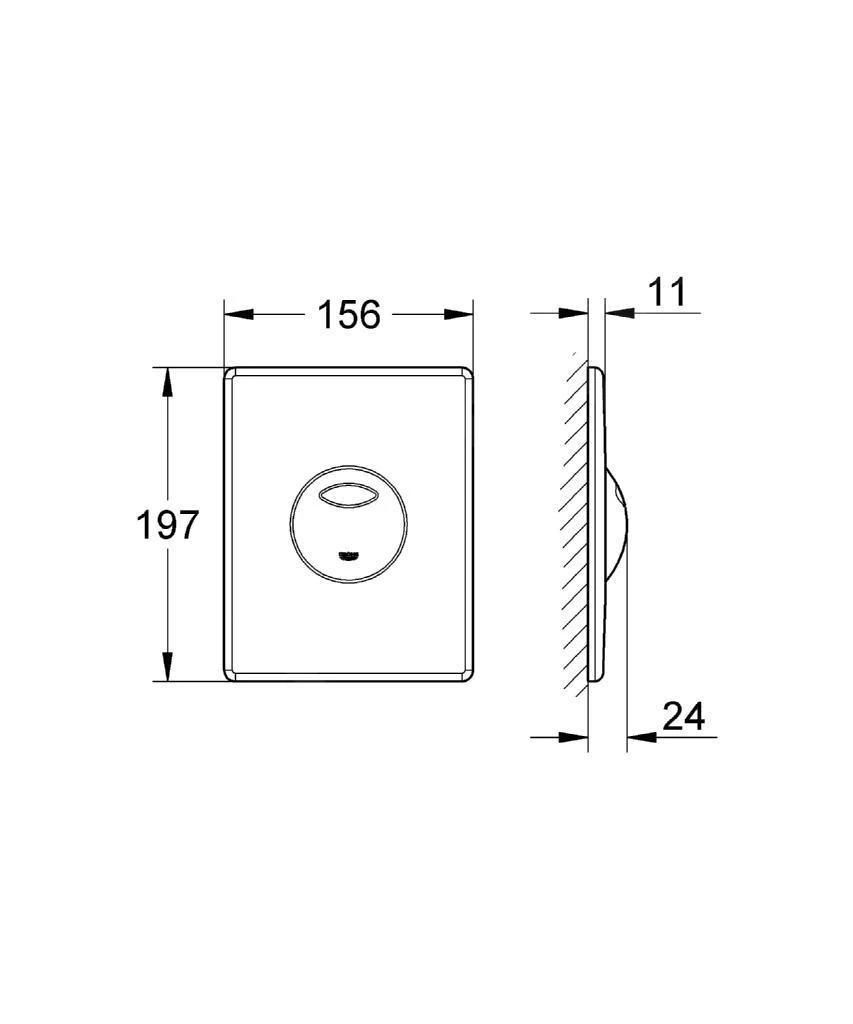 Grohe Skate - Bedieningsplaat, Mat Chroom 38862P00 2 Grohe Skate - Bedieningsplaat, Mat Chroom 38862P00 - Afbeelding 2