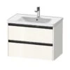 Duravit Ketho.2 - Wastafelkast 549x784x455 Mm, 2 Laden, Glanzend Wit K25283022220000