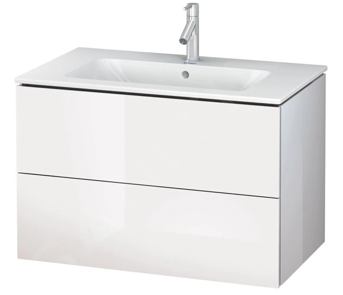 Duravit L-Cube - Wastafelonderkast 550x820x481 Mm, 2 Laden, Glanzend Wit LC624102222 1 Duravit L-Cube - Wastafelonderkast 550x820x481 Mm, 2 Laden, Glanzend Wit LC624102222
