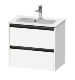 Duravit Ketho.2 - Wastafelkast 549x610x390 Mm, 2 Laden, Mat Wit K25255018180000