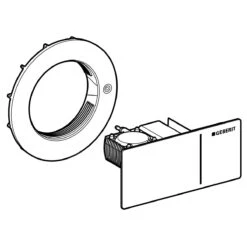 Geberit Omega70 - Bedieningsplaat, Geborsteld Roestvrij Staal 115.083.FW.1 -Badkamer Luxe 0c4bc587d9a93f479224f6e0 1