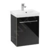 Villeroy & Boch Avento - Wastafelkast, 430x514x352 Mm, 1 Deur, Crystal Black A88700B3
