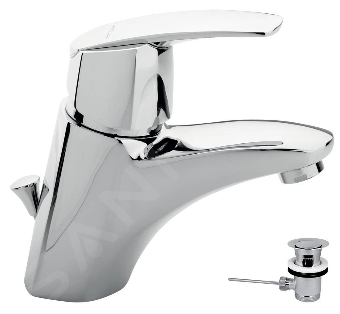 Novaservis Metalia 56 - Wastafelkraan Met Waste, Chroom 56001,0 1 Novaservis Metalia 56 - Wastafelkraan Met Waste, Chroom 56001,0