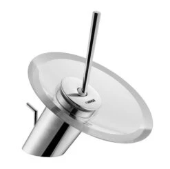 Hansa Murano - Wastafelkraan Met Waste, Chroom/helder Glas 5609210178