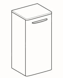 Geberit Selnova Square - Onderkast 654x330x280 Mm, 1 Deur, Glanzend Wit 500.181.01.1 -Badkamer Luxe 0d3911373f9f0b54ceca8553