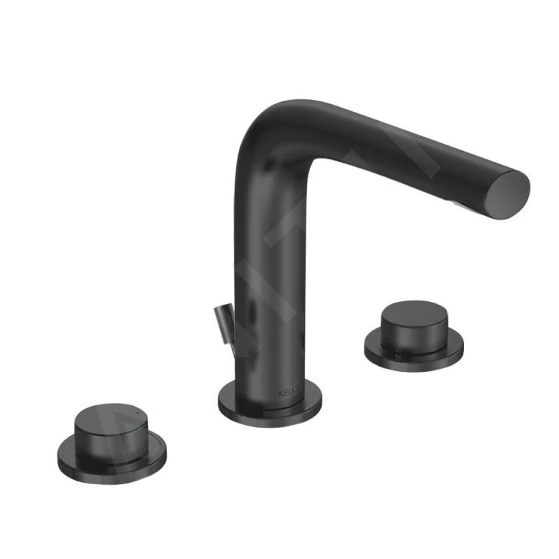 Keuco Edition 400 - Wastafelkraan Met Afvoergarnituur, 3-gats, Zwart Chroom Geborsteld 51515130000 1 Keuco Edition 400 - Wastafelkraan Met Afvoergarnituur, 3-gats, Zwart Chroom Geborsteld 51515130000