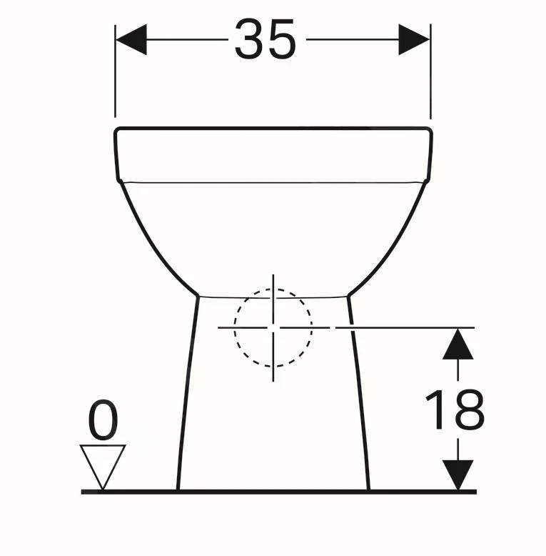 Geberit Selnova Square - Staande Toiletpot, Afvoer Achteraan, 680x350 Mm, Rimfree, Wit 500.152.01.1 3 Geberit Selnova Square - Staande Toiletpot, Afvoer Achteraan, 680x350 Mm, Rimfree, Wit 500.152.01.1 - Afbeelding 3