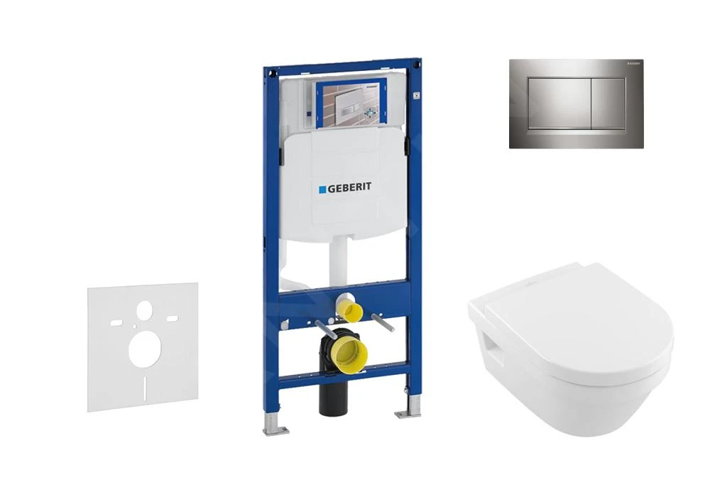 Geberit Duofix - Set Voorwandinstallatie, Toilet En Villeroy & Boch Zitting, Bedieningspaneel Sigma30, DirectFlush, SoftClose, CeramicPlus, Chroom 111.300.00.5 NB6 1 Geberit Duofix - Set Voorwandinstallatie, Toilet En Villeroy & Boch Zitting, Bedieningspaneel Sigma30, DirectFlush, SoftClose, CeramicPlus, Chroom 111.300.00.5 NB6