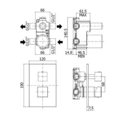 Paffoni Level - Inbouw Douchekraan Met Omstelkraan, 2 Functies, Chroom LEC018CR -Badkamer Luxe 0db9cc5ab6dd760747d1cfea