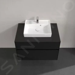 Villeroy & Boch Collaro - Wastafelkast, 800x548x500 Mm, 2 Laden, Mat Zwart C08000PD -Badkamer Luxe 0e16efd9557aa4ebdd582065