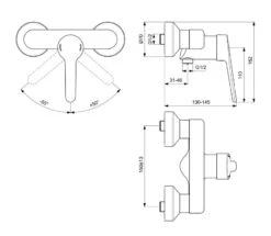 Ideal Standard Ceraplus II - Opbouw Douchemengkraan, Chroom BC118AA -Badkamer Luxe 0e1be87f2558e1ed10a73ed1