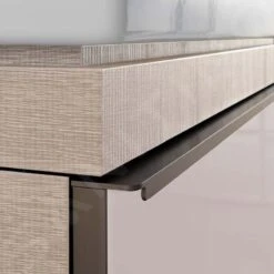 Geberit Citterio - Wastafelonderkast 560 Mm Voor Waskom, Met Bijzetplank, Glanzend Grijsbruin/eik Beige 500.565.JI.1 -Badkamer Luxe 0e31715c32f9060125fd7542 7