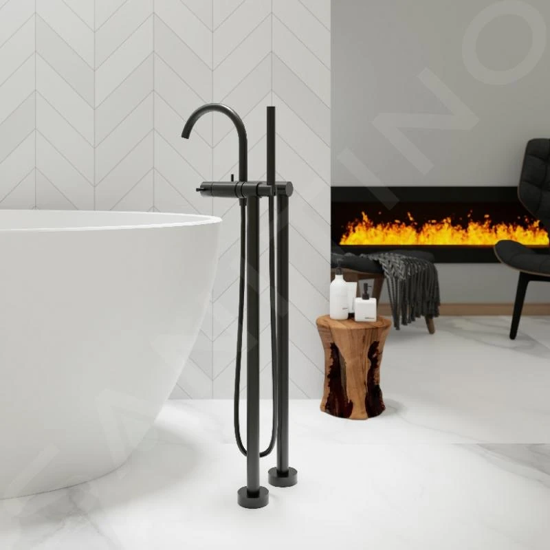 Steinberg 100 - Vrijstaande Badkraan, Mat Zwart 100 1162 S 1 Steinberg 100 - Vrijstaande Badkraan, Mat Zwart 100 1162 S