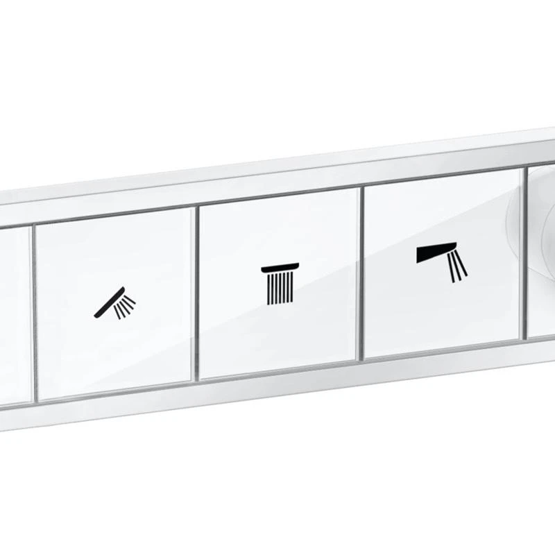 Hansgrohe RainSelect - Afbouwdeel Voor Inbouw Douchethermostaat Voor 3 Functies, Mat Wit 15381700 4 Hansgrohe RainSelect - Afbouwdeel Voor Inbouw Douchethermostaat Voor 3 Functies, Mat Wit 15381700 - Afbeelding 4