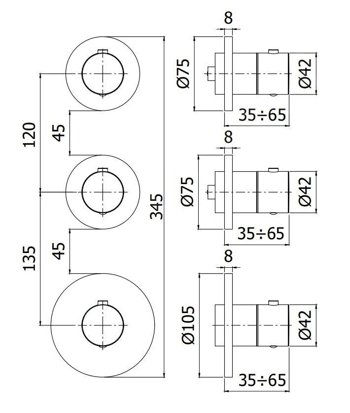 Paffoni Modular Box - Thermostatische Inbouwkraan, Voor 2 Uitgangen, Mat Wit MDE018BO 2 Paffoni Modular Box - Thermostatische Inbouwkraan, Voor 2 Uitgangen, Mat Wit MDE018BO - Afbeelding 2
