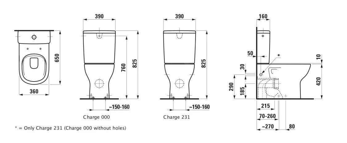 Laufen Lua - Duoblok Pot, Rimless, Vario Afvoer, Wit H8240810000001 2 Laufen Lua - Duoblok Pot, Rimless, Vario Afvoer, Wit H8240810000001 - Afbeelding 2