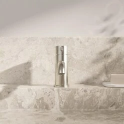 Steinberg 100 - Wastafelkraan Met Waste, Geborsteld Nikkel 100 1000 BN -Badkamer Luxe 109b9d7510c5a679cf3f0c28