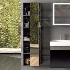 Geberit Citterio - Hoge Open Kast Met Spiegel 1600x400 Mm, Eik Grijsbruin 500.569.JJ.1 -Badkamer Luxe 10b0b5efc286c6ad11a13e4f 1
