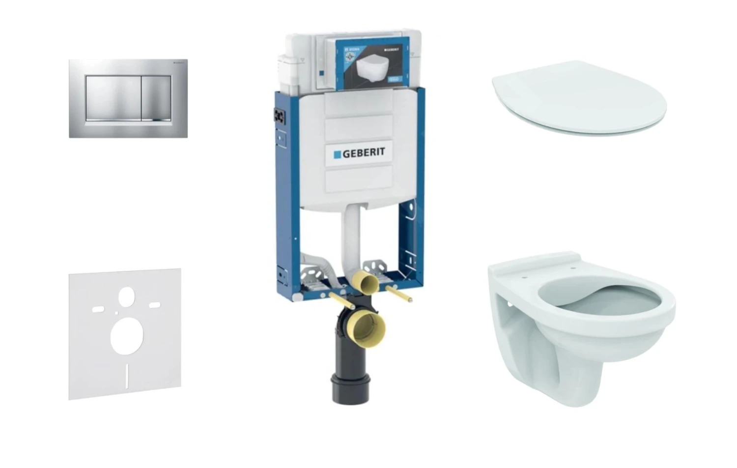 Geberit Kombifix - Set Voorwandinstallatie, Closet Alpha Met WC-zitting, SIGMA30 Bedieningsknop, Mat Chroom/chroom 110.302.00.5 ND7 1 Geberit Kombifix - Set Voorwandinstallatie, Closet Alpha Met WC-zitting, SIGMA30 Bedieningsknop, Mat Chroom/chroom 110.302.00.5 ND7