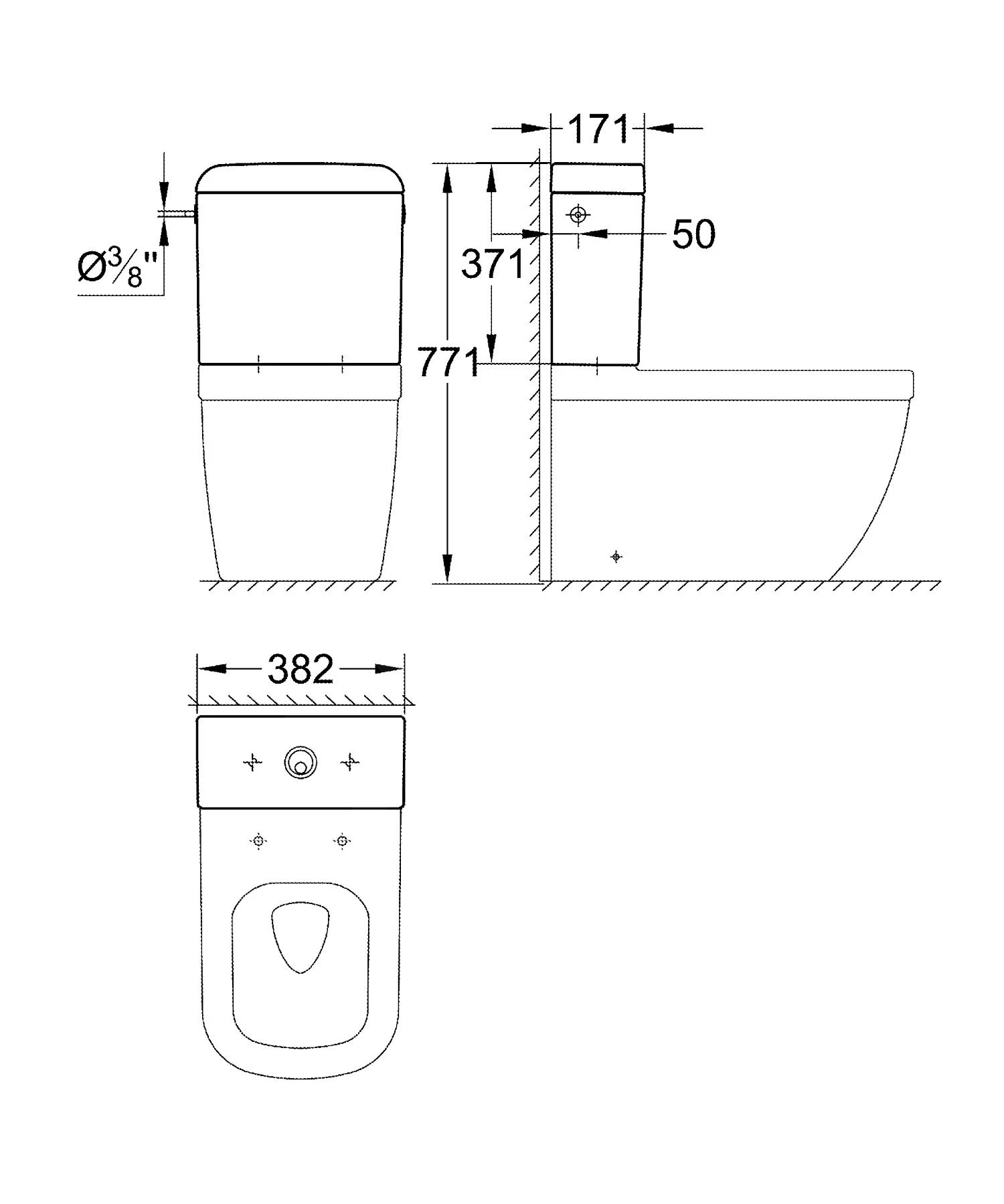 Grohe Euro Ceramic - Spoelreservoir , 382x171 Mm, Watertoevoer Aan De Zijkant, Wit Alpine 39333000 2 Grohe Euro Ceramic - Spoelreservoir , 382x171 Mm, Watertoevoer Aan De Zijkant, Wit Alpine 39333000 - Afbeelding 2